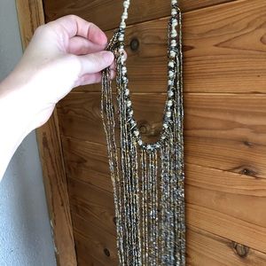Golden Stella Beaded Statement Necklace